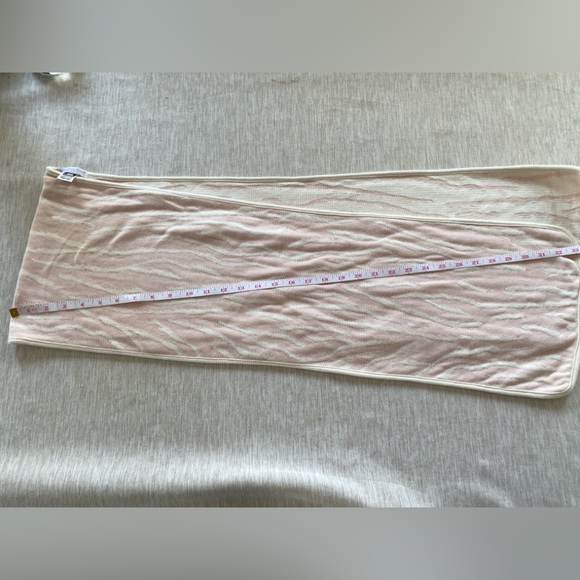 Joan Vass USA Scarf Reversible Pink/ Cream Stripes Cotton - Picture 2 of 8